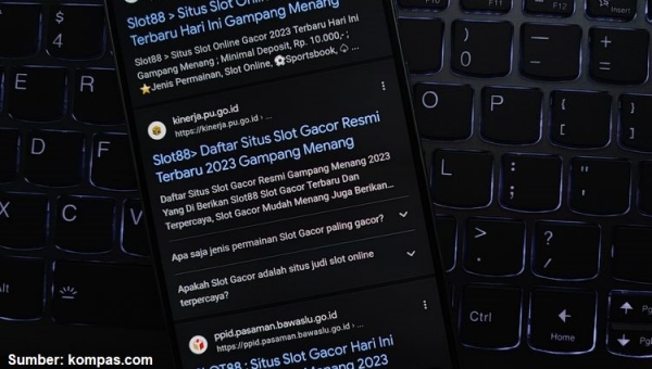 Iklan judi online di situs pemerintah